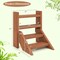 4 Tier Solid Wood Flower Stand Ladder Plant Display Indoor Outdoor Potting Bench